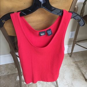 Cute top in bright red, cheap, size L